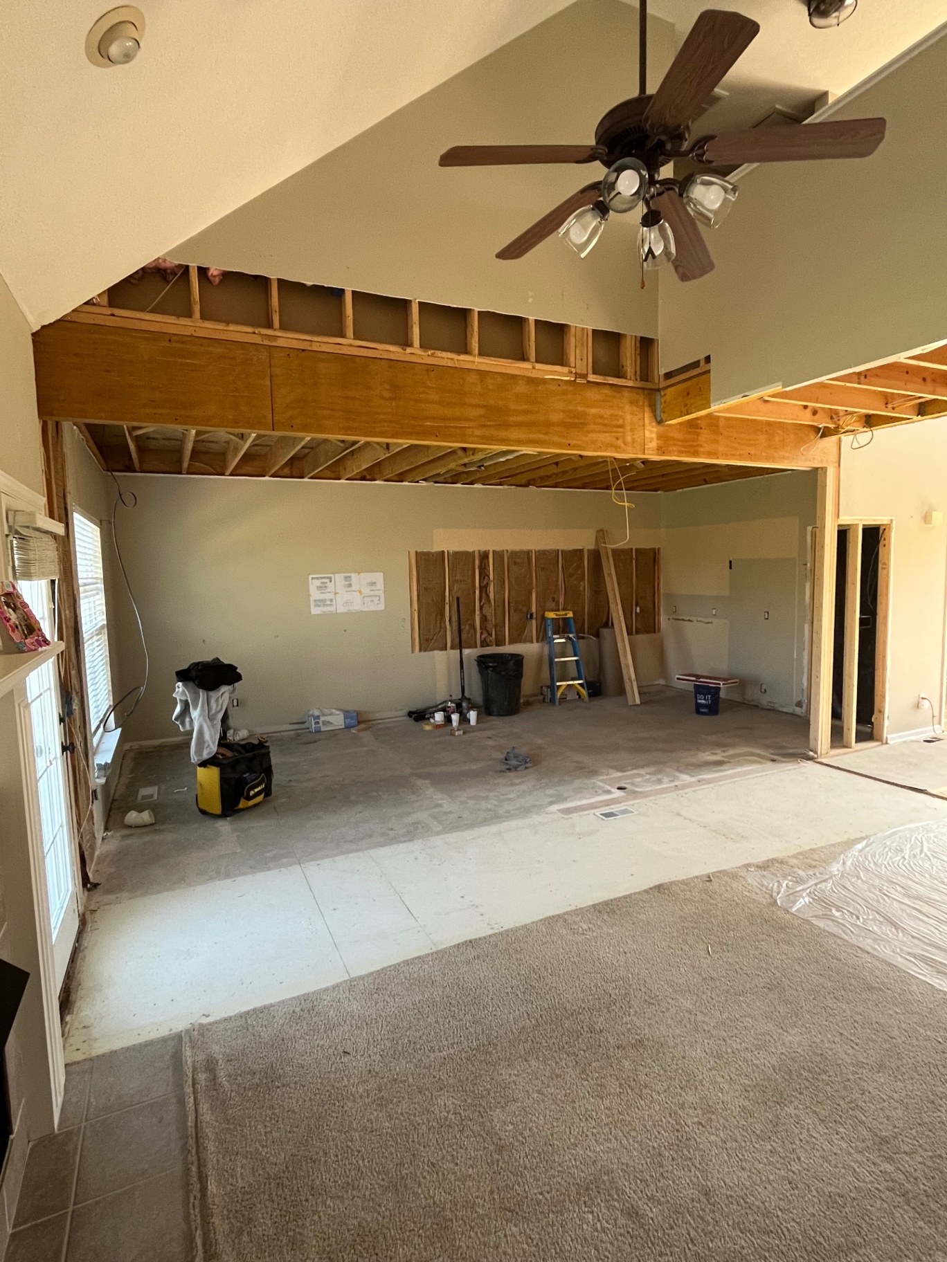 Open-concept wall removal